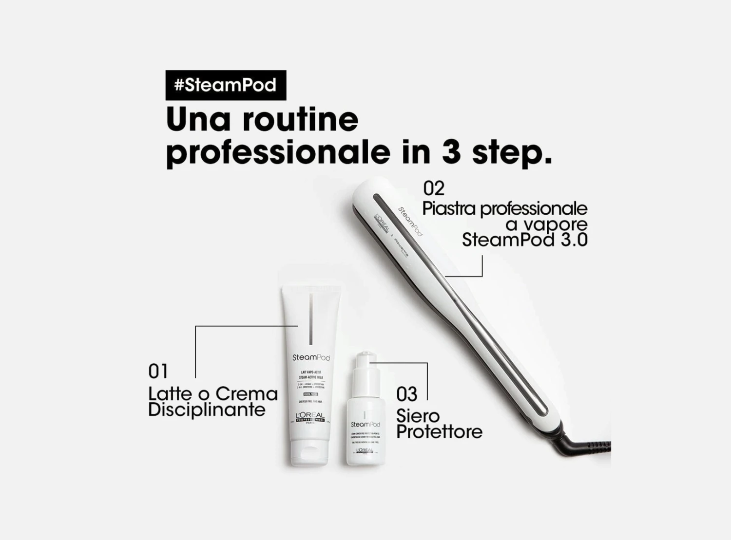 Steampod 3.0 Back To Glam - Piastra A Vapore Con Spazzola Da Borsa E Pouch Multiuso In Omaggio 5 Steampod 3.0 Back To Glam - Piastra A Vapore Con Spazzola Da Borsa E Pouch Multiuso In Omaggio - immagine 3