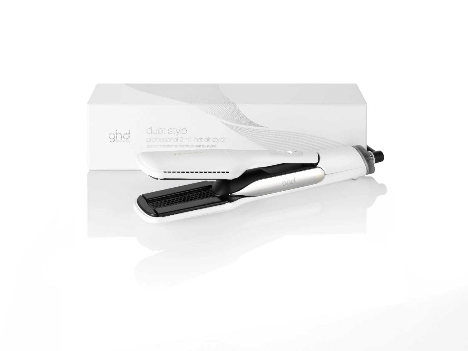 Nuova Ghd Duet Style Piastra Asciugacapelli 2in1 Bianca 4 Nuova Ghd Duet Style Piastra Asciugacapelli 2in1 Bianca - immagine 2