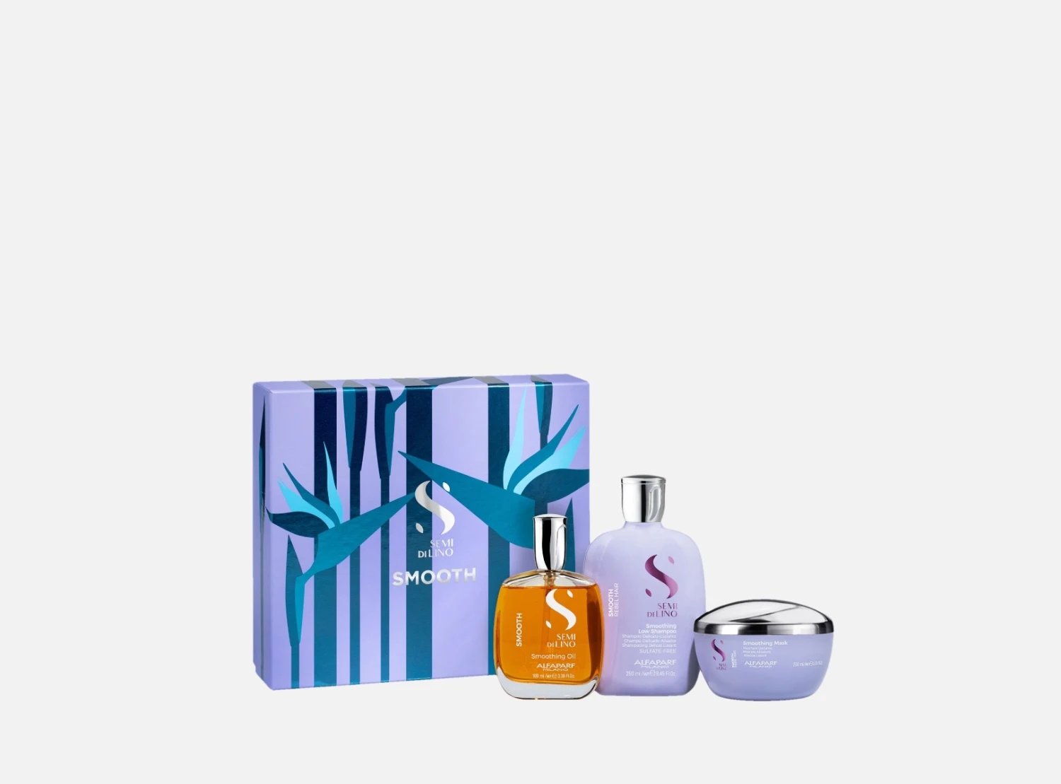 Alfaparf Milano Semi Di Lino Smooth Cofanetto Shampoo 250ml, Maschera 200ml, Olio 100ml Per Capelli Crespi 3 Alfaparf Milano Semi Di Lino Smooth Cofanetto Shampoo 250ml, Maschera 200ml, Olio 100ml Per Capelli Crespi