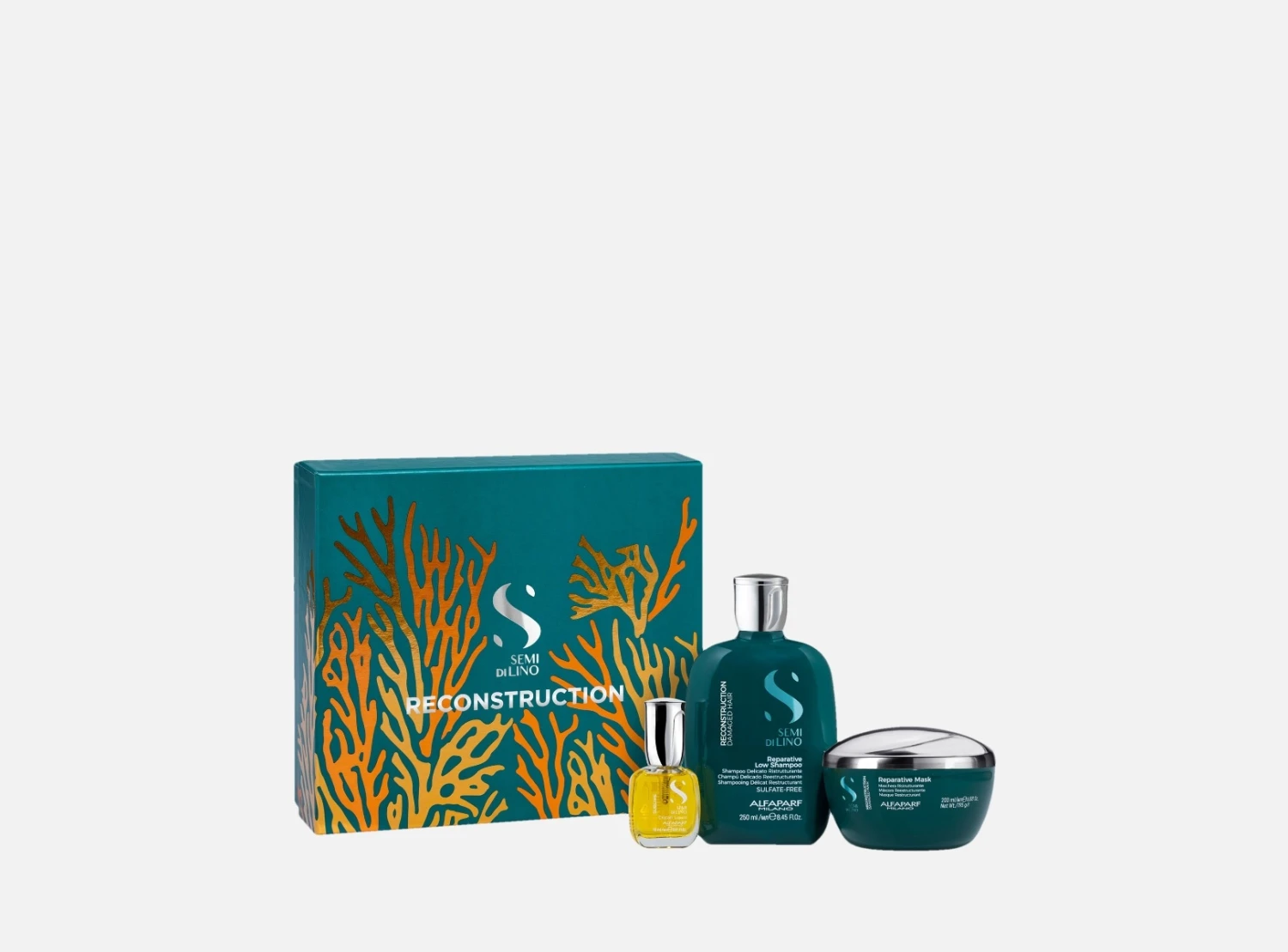 Alfaparf Milano Semi Di Lino Reconstruction Cofanetto Shampoo 250ml, Maschera 200ml, Cristalli Liquidi 15ml 3 Alfaparf Milano Semi Di Lino Reconstruction Cofanetto Shampoo 250ml, Maschera 200ml, Cristalli Liquidi 15ml