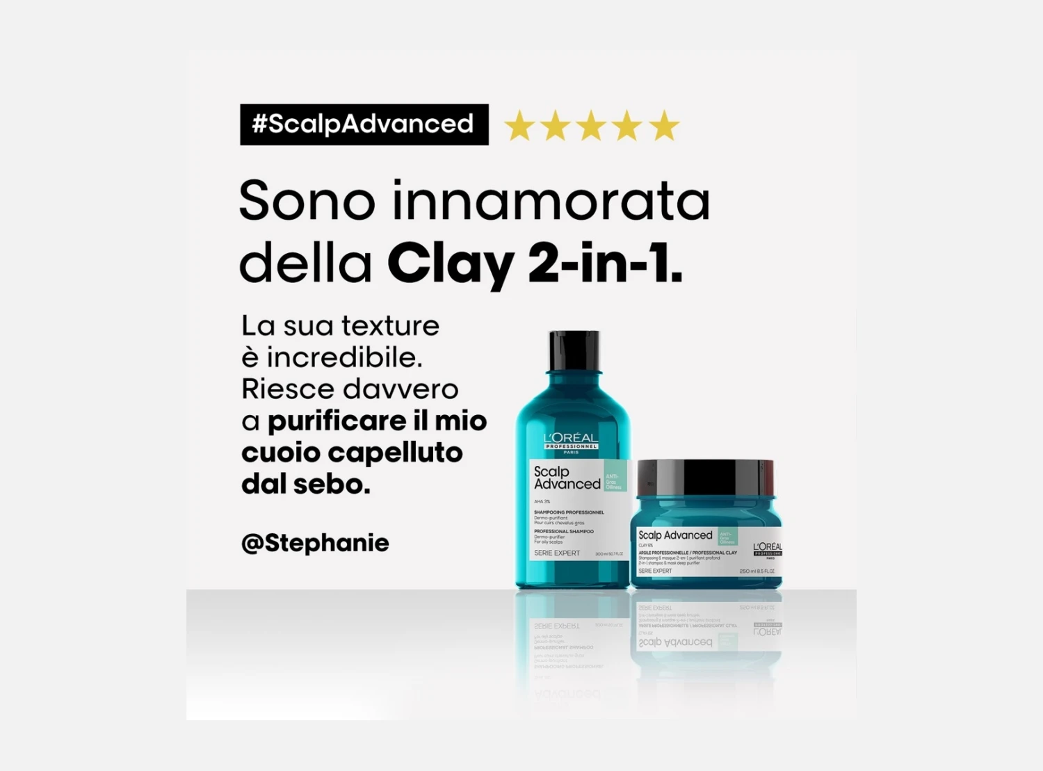 L’Oreal Professionnel Serie Expert Scalp Advanced 2-in-1 Deep Purifier Clay Anti-Oiliness Cute Grassa 250ml | 500ml 7 L’Oreal Professionnel Serie Expert Scalp Advanced 2-in-1 Deep Purifier Clay Anti-Oiliness Cute Grassa 250ml | 500ml - immagine 5